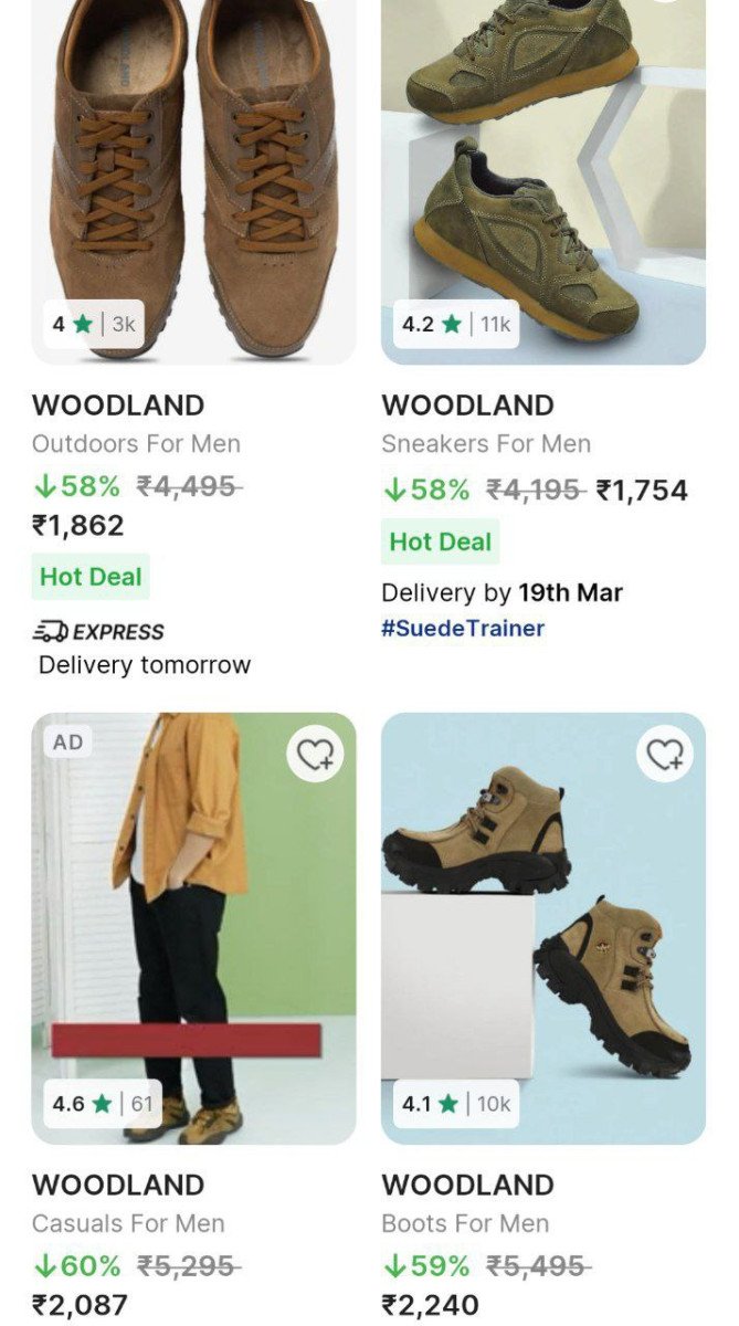 🚨 Flipkart Price Crash Sale! 🚨

👟 Woodland Men’s 