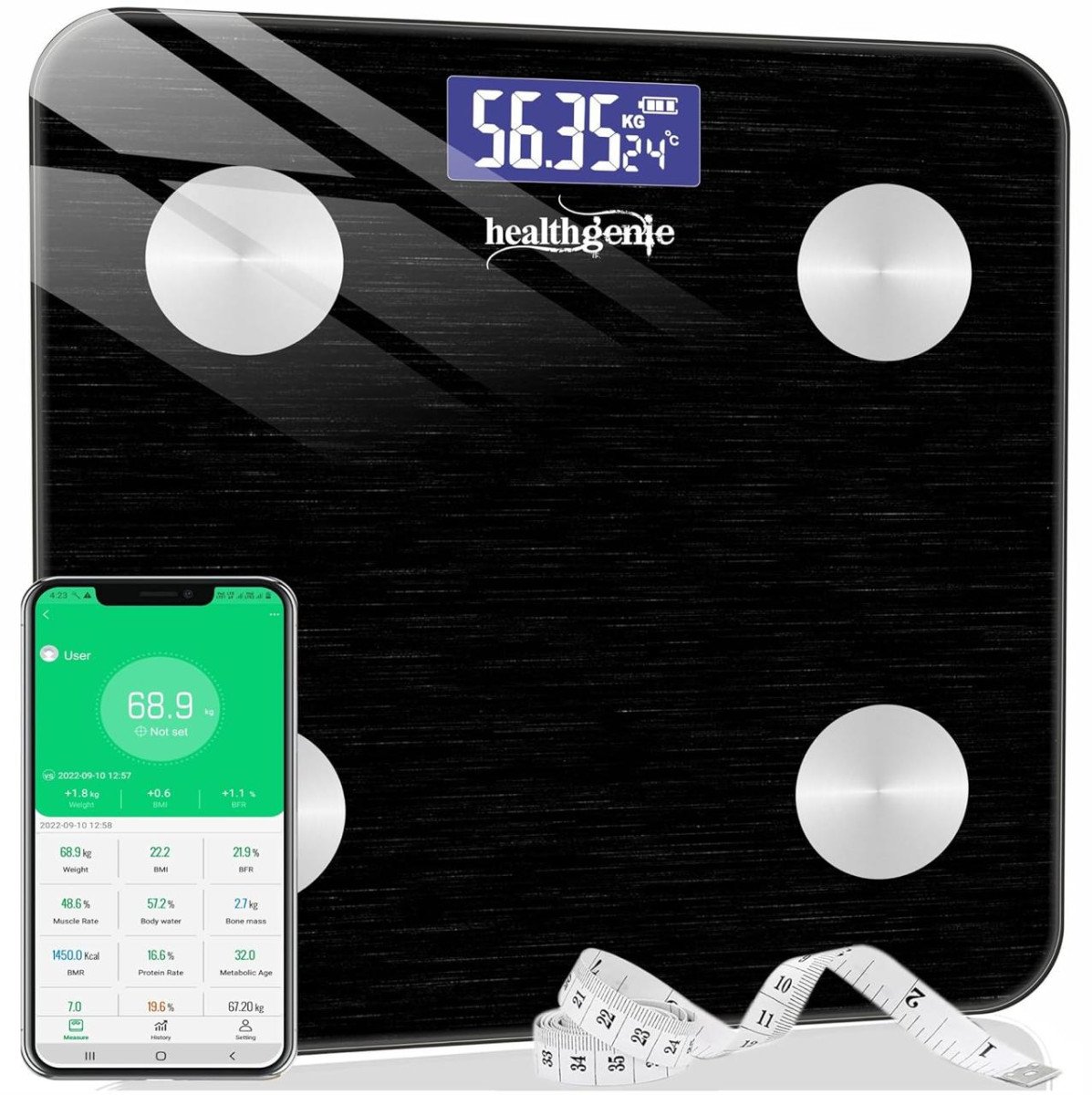 🔥🔥Healthgenie Advanced BMI Weight Machine, Sync With A
