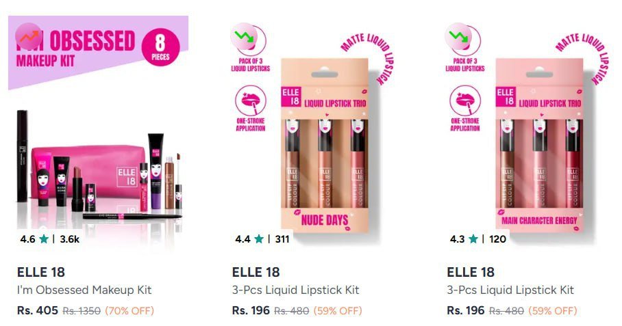 Myntra | Elle18 Best Seller Makeup Kit @70% Off !!!! 🙌�