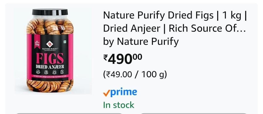 GRAB 🔥Dried Anjeer, 1 kg @₹490

➡️

✅Buy Maximum