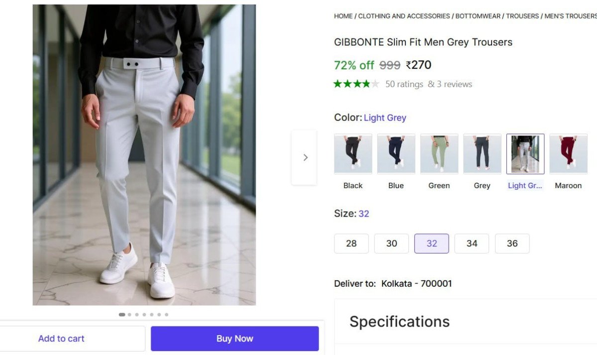 🔥  Men Slim Fit Grey Trousers @ ₹270

🔗