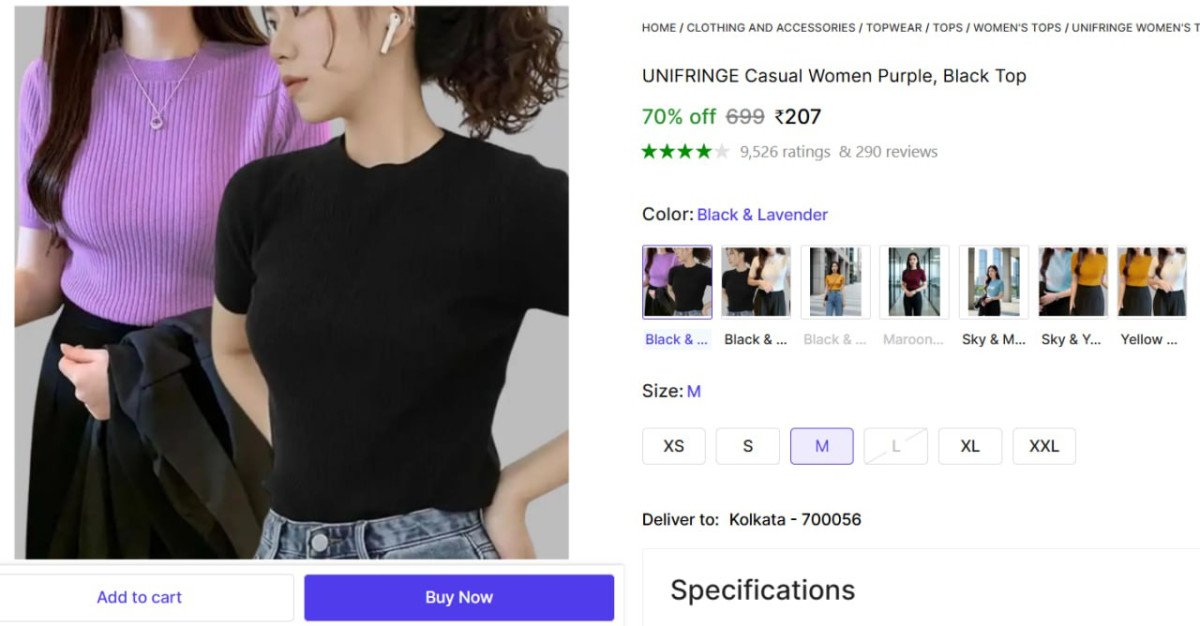 🔥  Women's Purple & Black Top @ ₹207

🔗 

More D