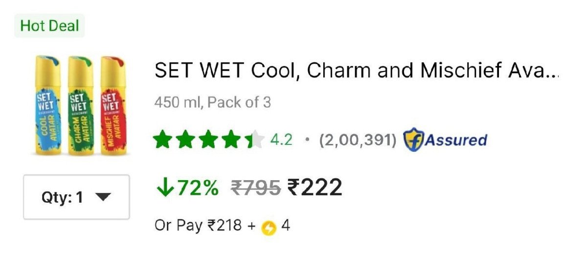 🔥SET WET Deo (150ml×3) at ₹222

👉

More Details �