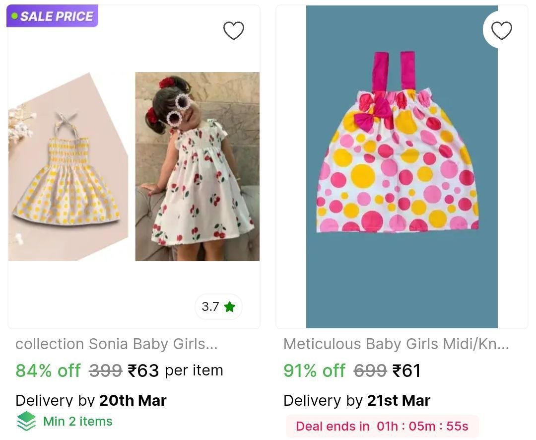 Girl's Dresses Starts @ ₹61

👉

More Details 👉 

�