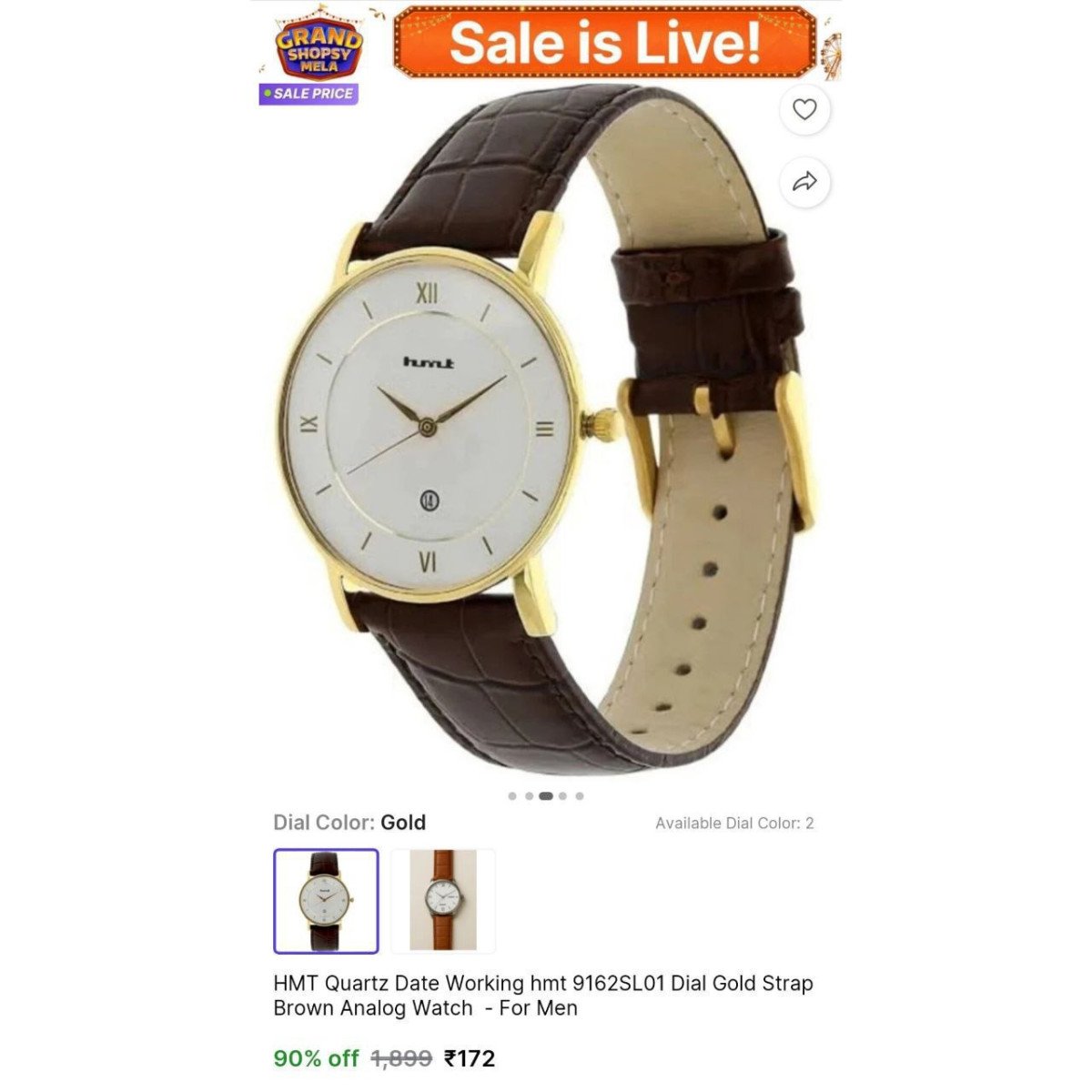 🔥  HMT Analog Watch For Men @ ₹172
🔗 
🔗 

Mor