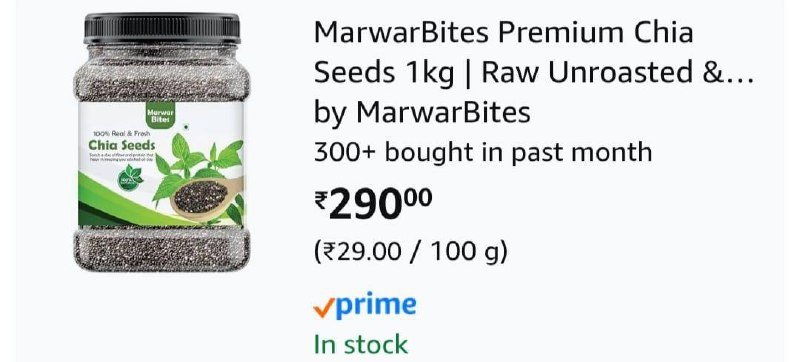 Premium Chia Seeds 1KG at 290.



More Details 👉 

📢 J