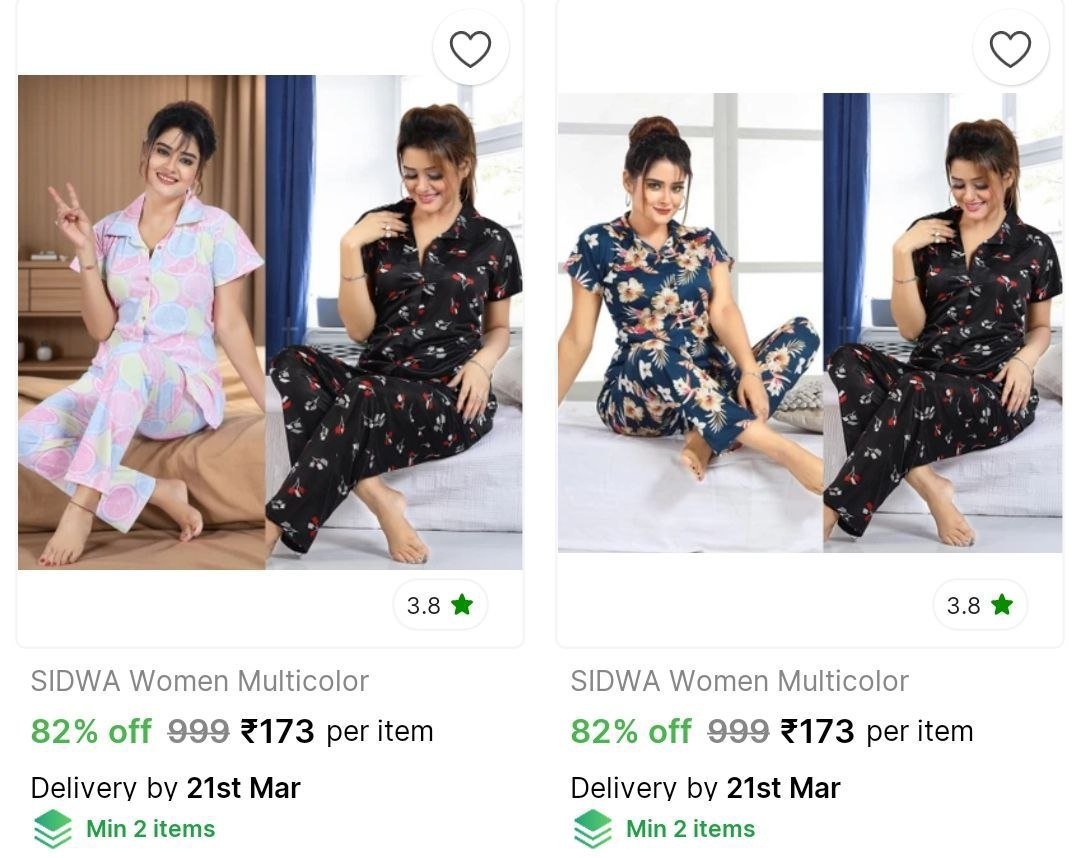 🔥  Women's Nightsuit @ ₹173

🔗 
🔗 

More - �