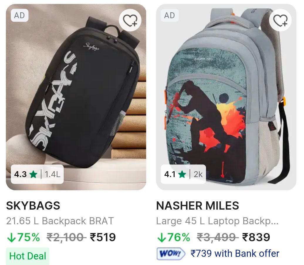 🎒 Backpack Mega Deals on Flipkart 🔥

💥 Top Brand Ba