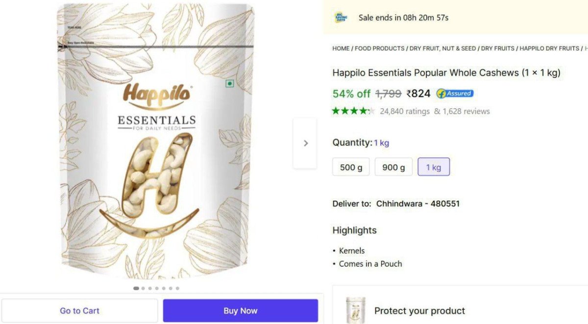 Happilo Whole Cashews 1kg @ ₹824

 

More Details 👉 

�