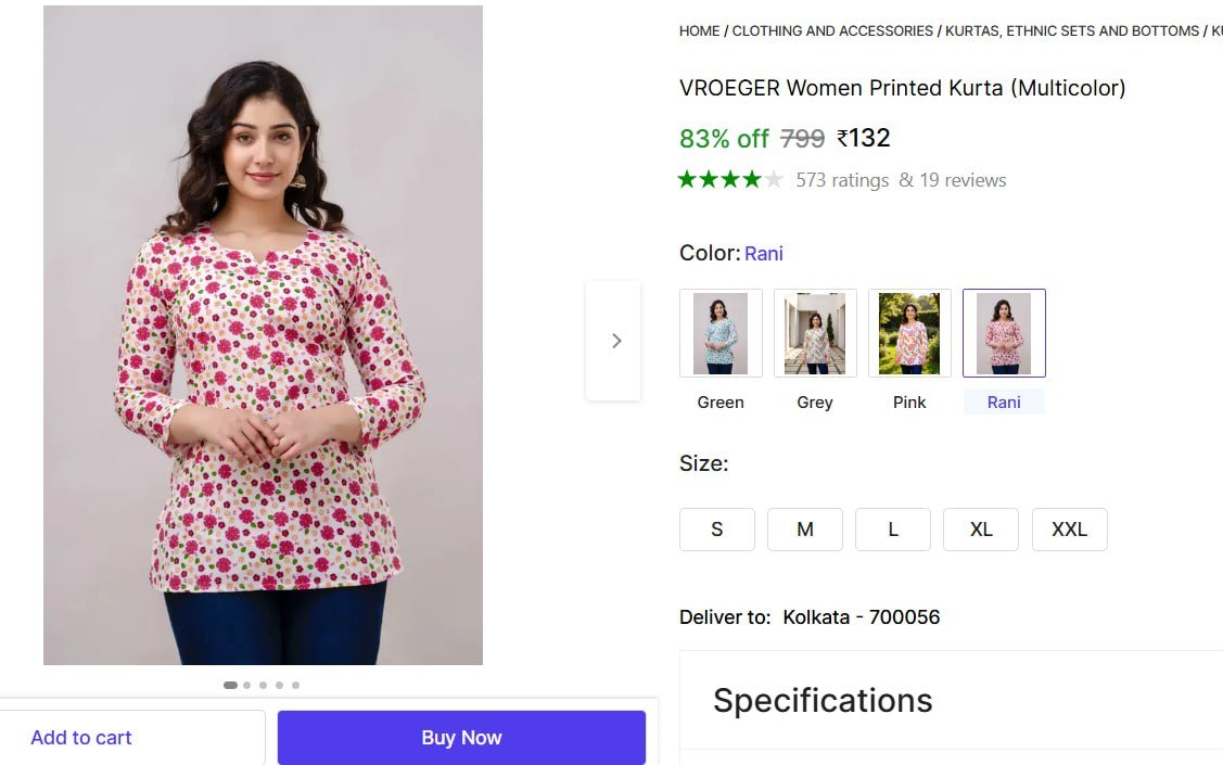 🔥  Printed Short Kurti @ ₹132

🔗 
🔗 

More De