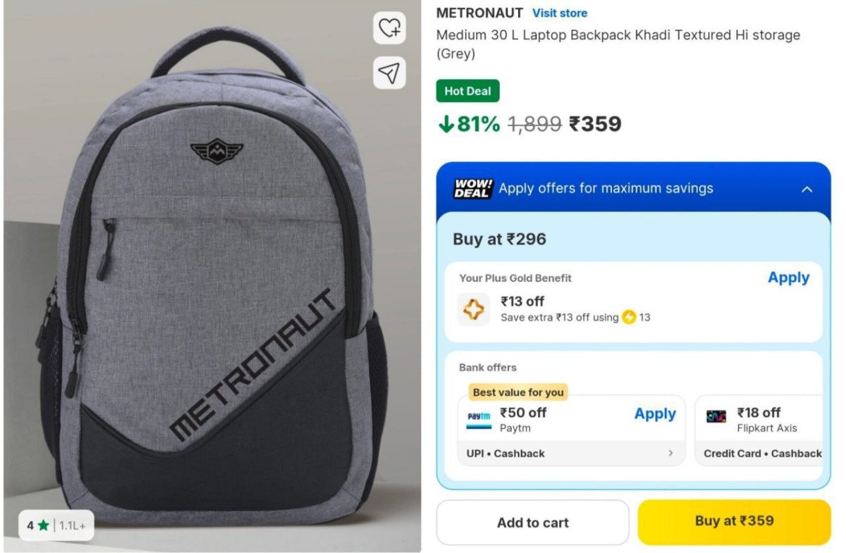 METRONAUT Laptop Backpack at ₹359



More From ₹290 : 

