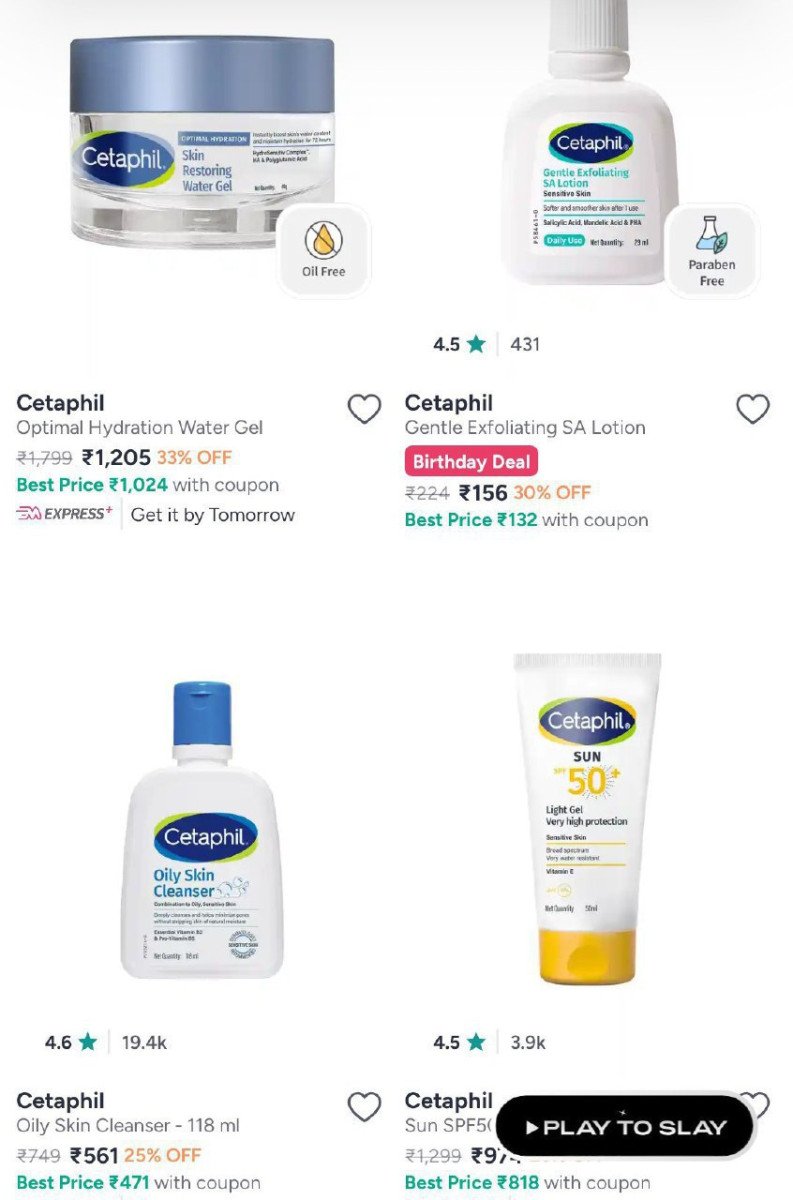 Myntra | Cetaphil upto 25% off + 15% off

Coupon : DERMAGLOW

🔗 .

More Details 👉 

📢 Join WhatsApp Deals


#DealsHeaven #LootDeals #BestDeals
