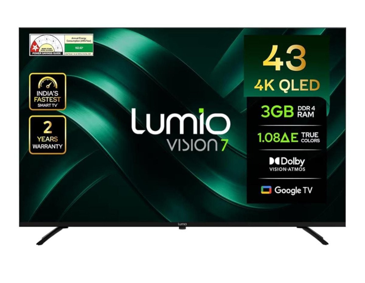 🔥🔥Lumio Vision 7 109 cm (43 inches) 4K Ultra-HD Smart QLED TV FTW1-ADSG

🎁Deal price: ₹23,749

Buy here: 

💥Bank offer: ₹3250 off on HDFC CC EMI txn 

⚡ Apply ₹2000 coupon

More De...