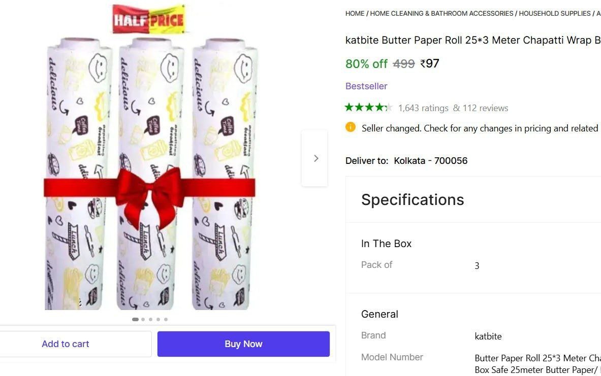 💥 Butter Paper Roll 25M x 3M @ ₹97



More Details 👉