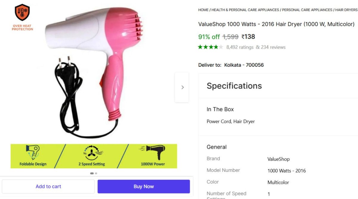 🔥  1000 Watts Hair Dryer @ ₹138

🔗 

More Detail