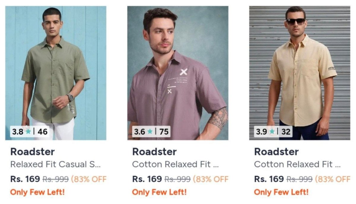 .

FAAST 🔥 
169₹
ROADSTER Clothing 



More Details �