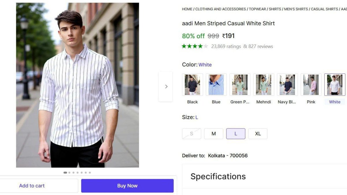 Men's Striped Casual White Shirt @ ₹191



More Details �