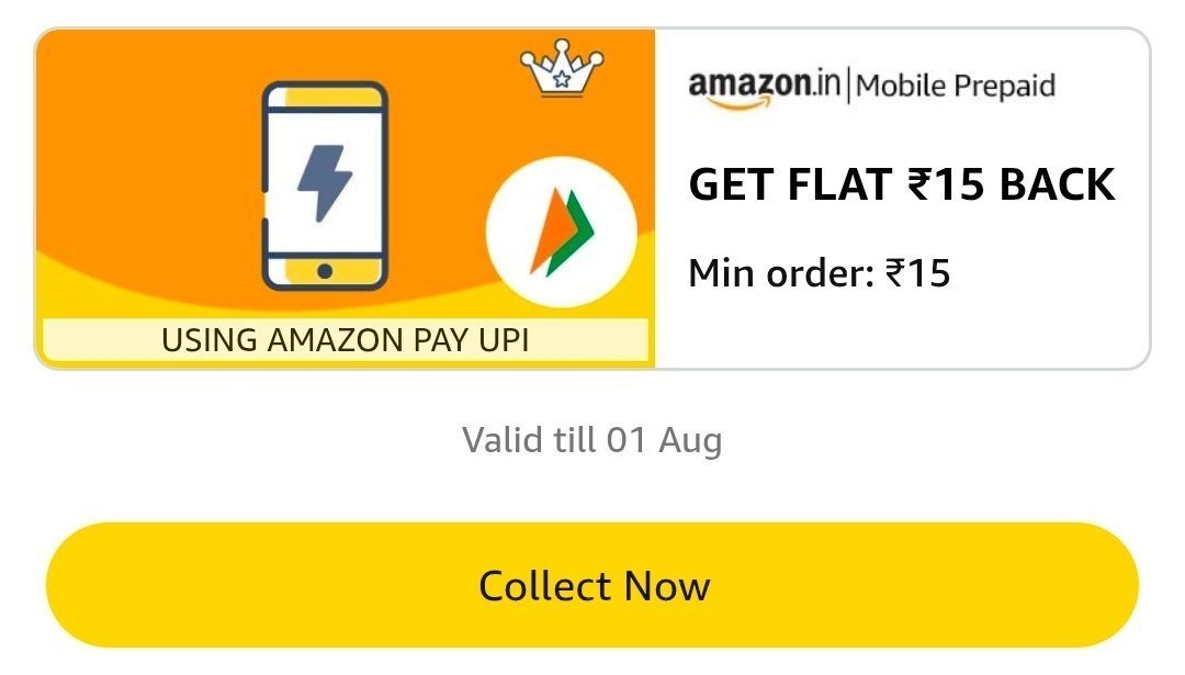 Recharge Collect - Get Flat 15 Cashback On Recharg