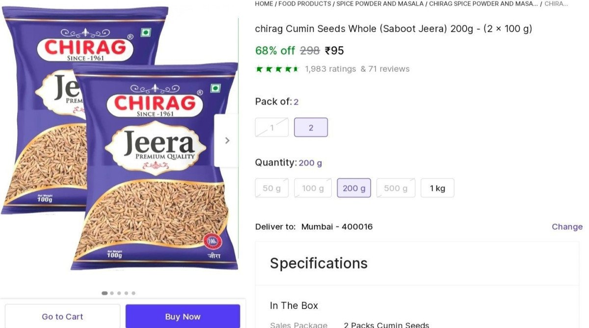 🔥Cumin Seeds (jeera) 200g at ₹95

👉

More Details �