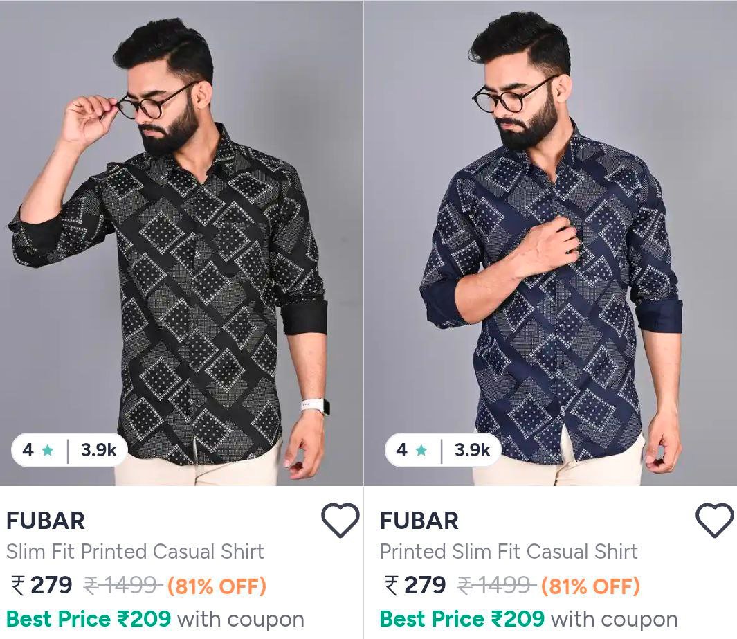 Myntra Loot :  Mega Fashion Deals 🔥🔥

👕 Shirts star