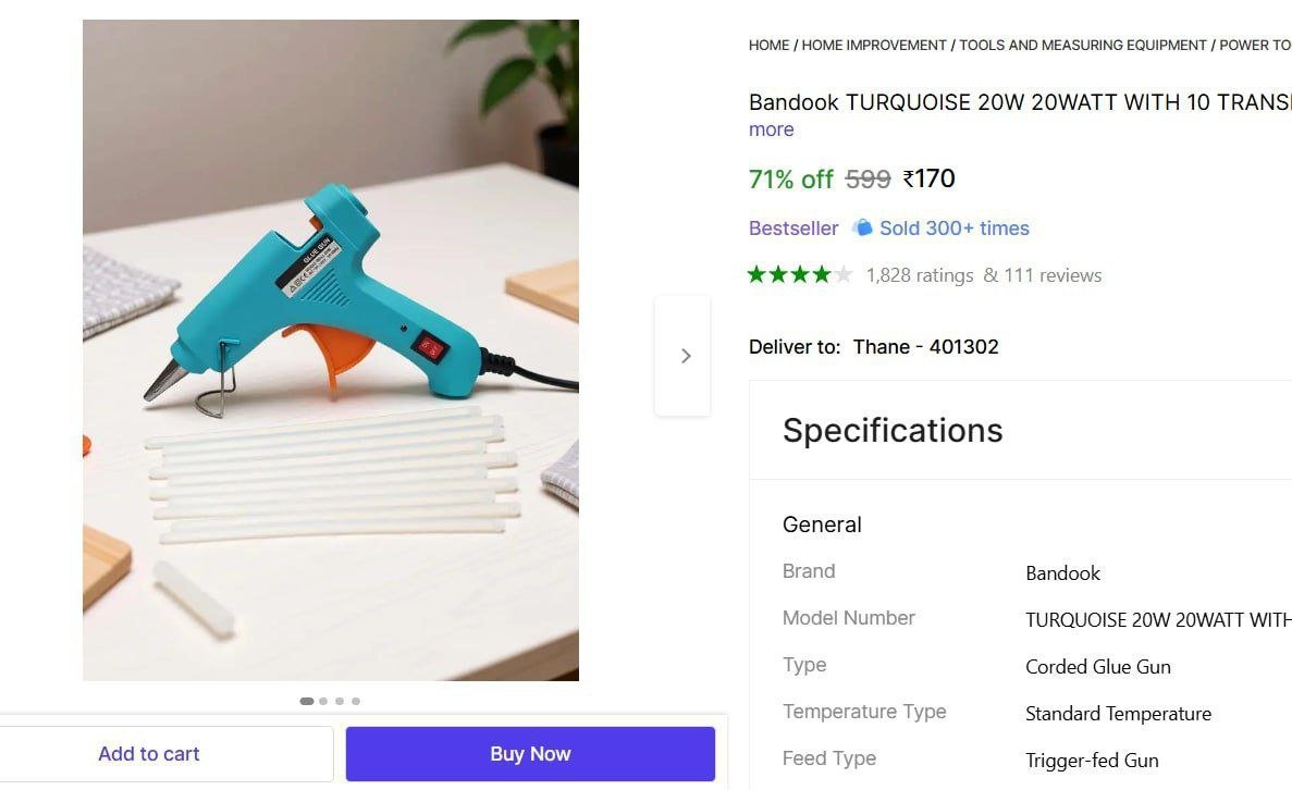 Glue Gun With 10 Sticks @ ₹170

 

More Details 👉 

�