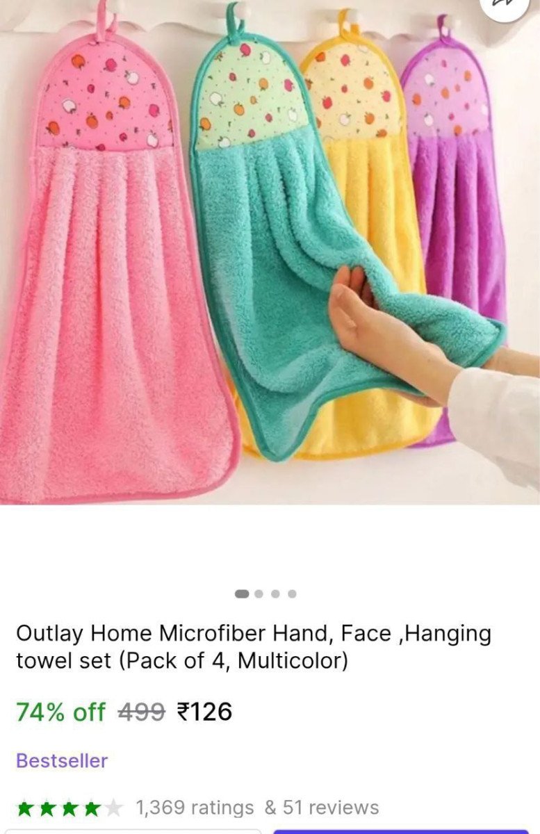 🔥Pack of 4 Hand Towel ₹126

👉🔥Pack of 4 Hand Towe