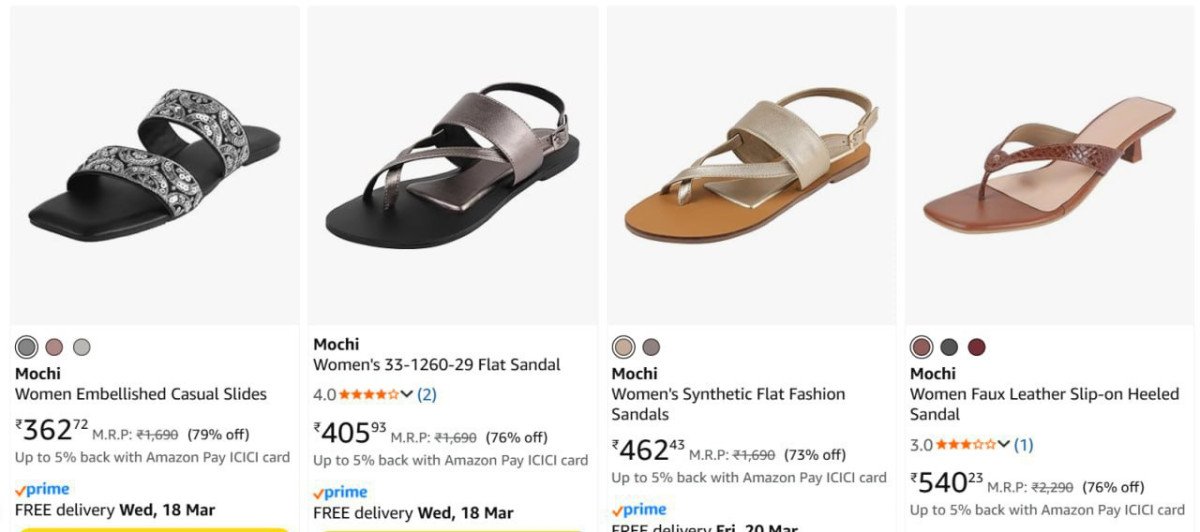 Upto 79% Off : Mochi Women's Footwear



More Details 👉 
