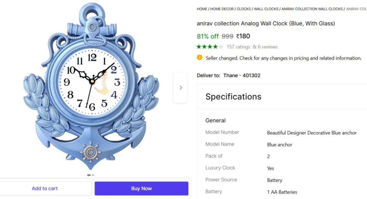 🔥  Analog Wall Clock @ ₹180

🔗 

More Details �