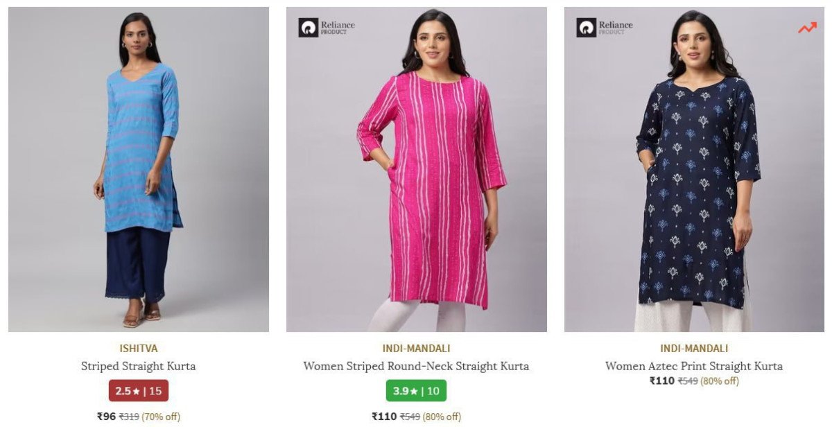 👗 AJIO Kurta Loot Deal 🔥

💥 Women’s Kurta Startin