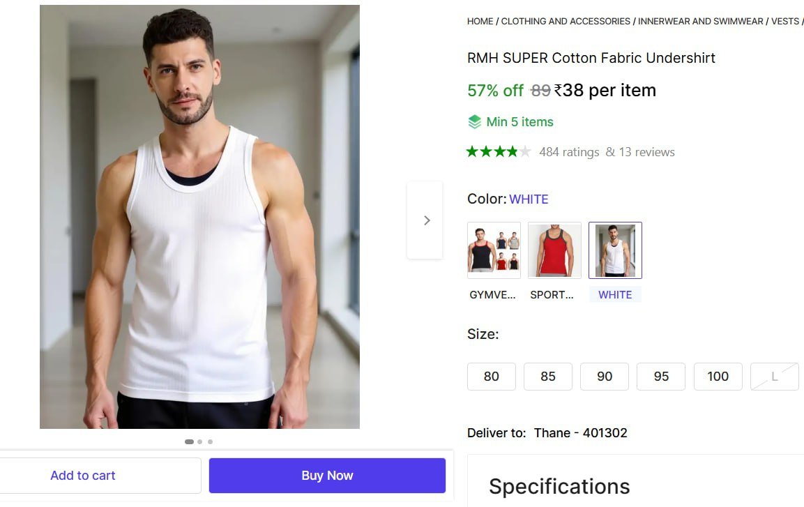 Men White Vest @ ₹38

👉

More : 

More Details 👉 

�