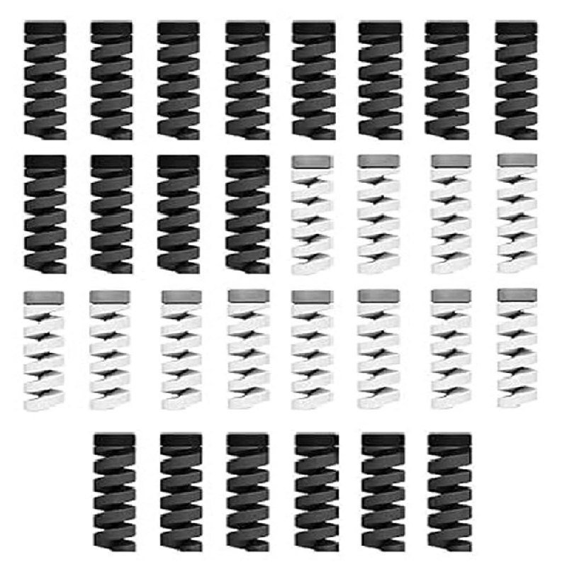 🔥🔥EDNITA (30 Pcs Black/Grey Spiral Cable Protector Cha