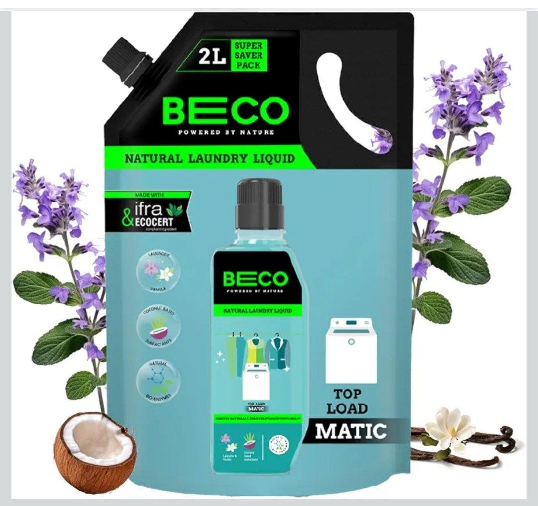 🔥🔥 Beco Natural Liquid Detergent Top Load - 2L Refill 