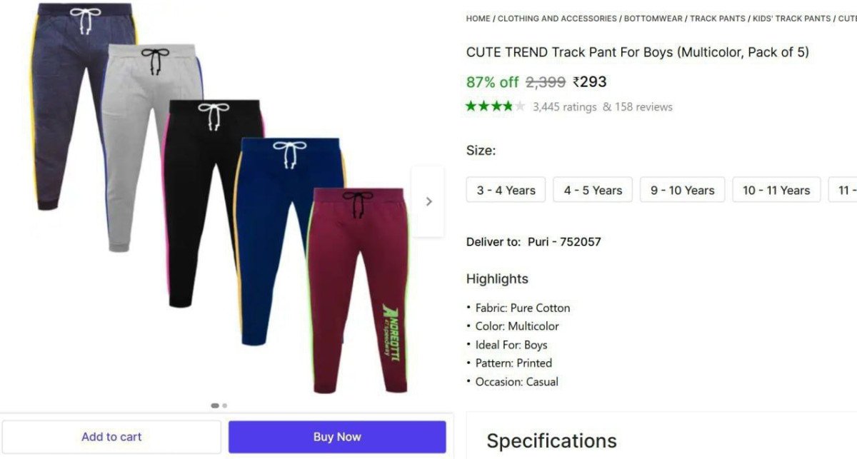 Track Pant For Boys (Pack of 5) @ ₹293

 

More Details �