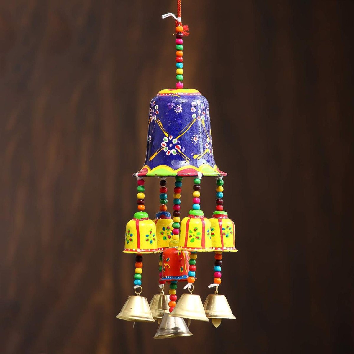 🔥🔥eCraftIndia Multicolor Handcrafted Beautiful Bell Sh