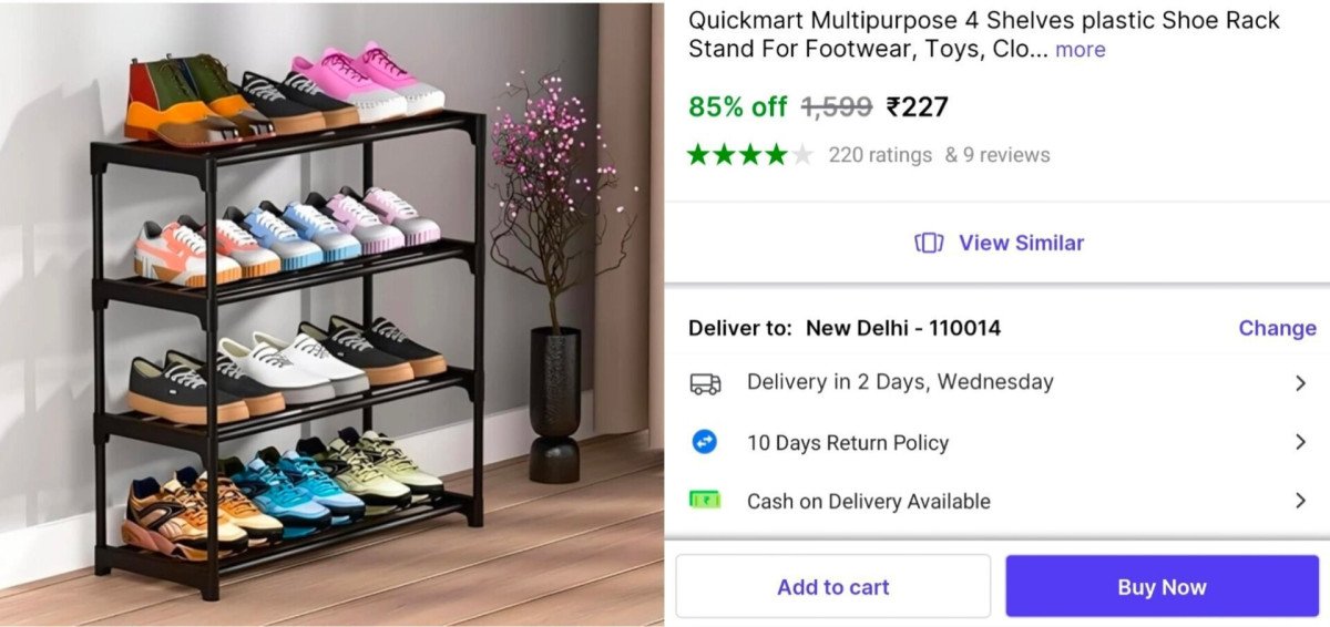 🔥4 Shelves Shoes Rack at ₹227

👉
💙 

More Deals! 