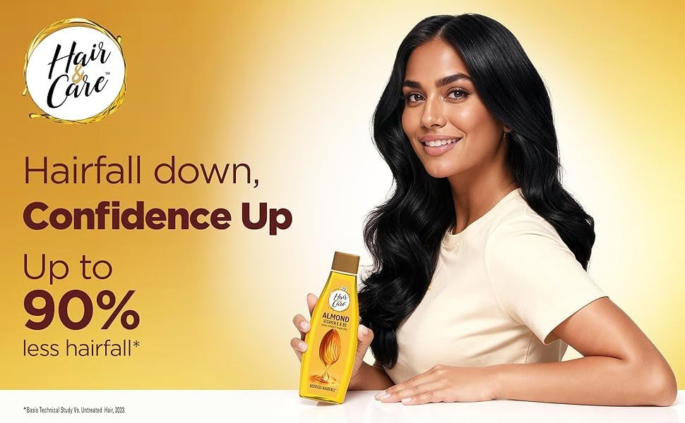 Hair & Care with Almond, Non-Sticky Hair Oil, 500ml @ ₹79
