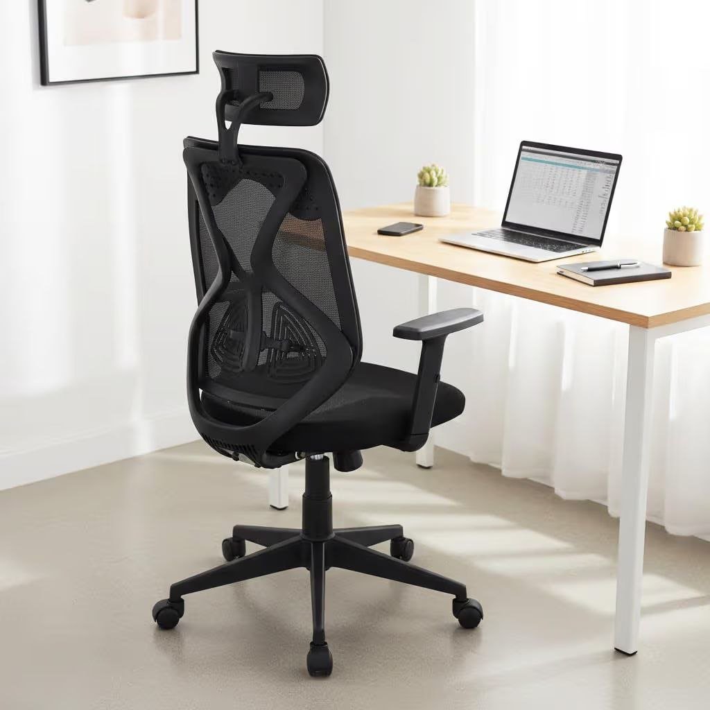 Nilkamal Verona High Back Mesh Office Chair with Headrest

@