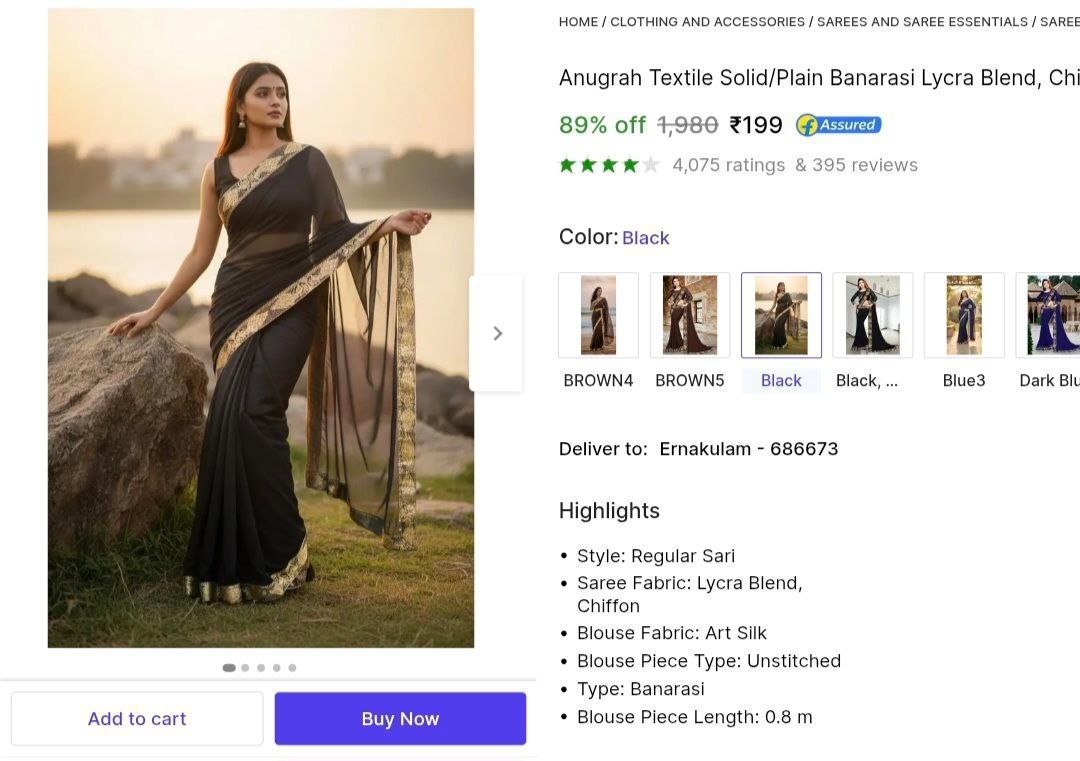 💥 Black Chiffon Saree @ ₹199

🔗 

More Details 👉 