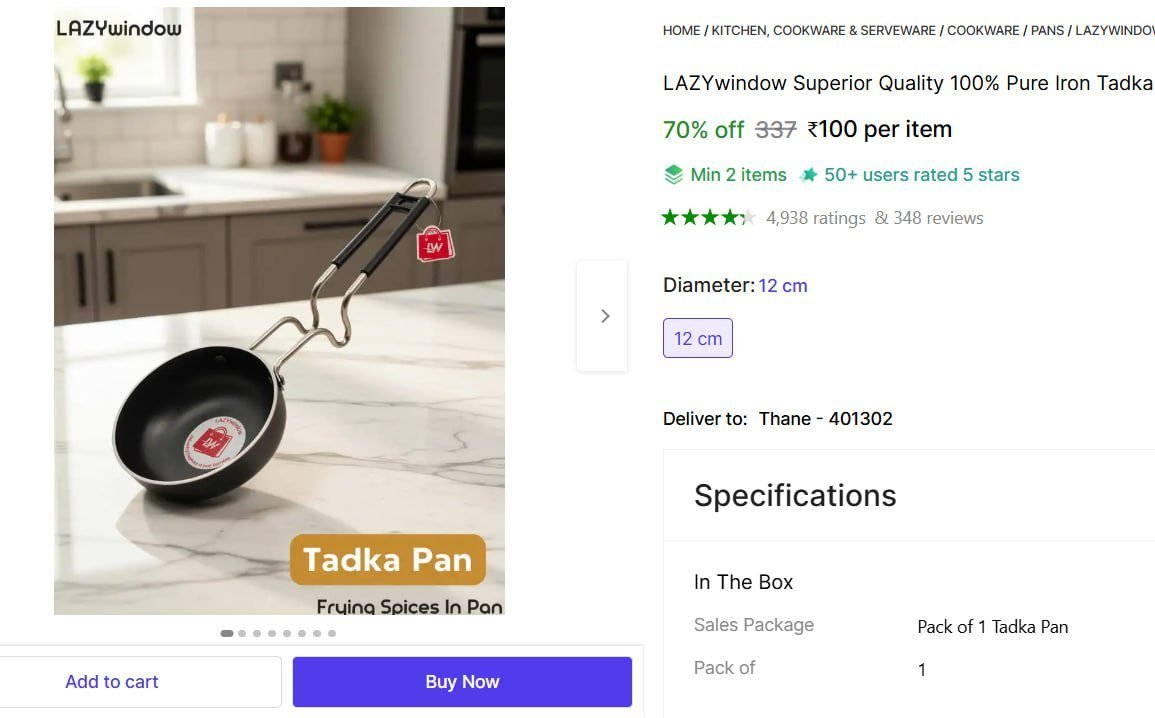 Pure Iron Tadka Pan @ ₹100

👉

More Details 👉 

📢