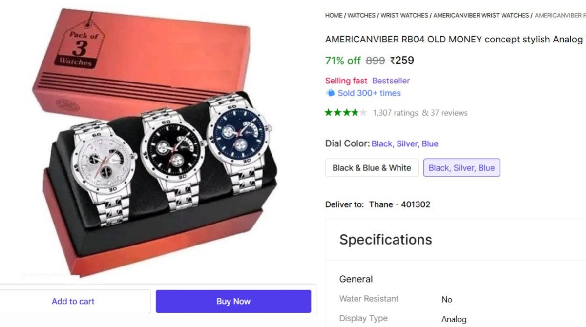 🔥  Analog Watch  - For Men, Pack Of 3 @ ₹259

🔗 