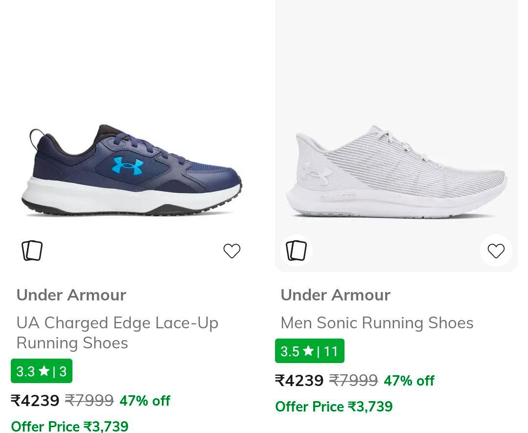 Ajio | Raymond , Park Avenue & Parx Min 60%


Under armour M