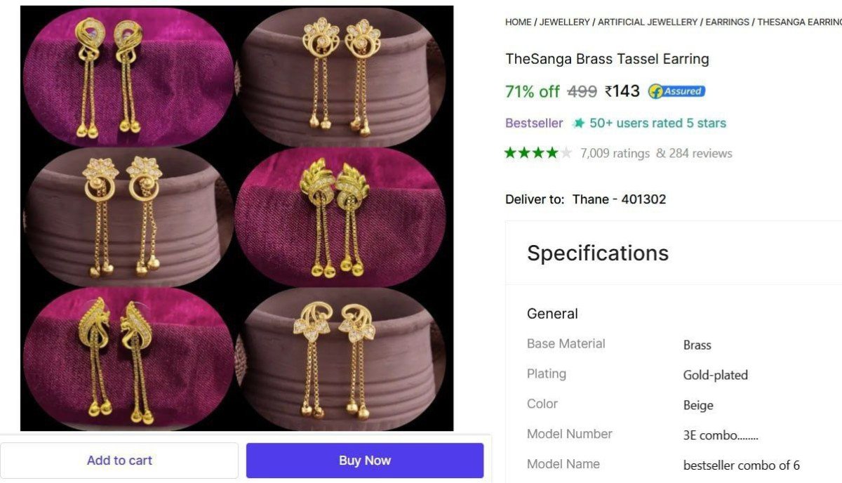 Brass Tassel Earring Combo of 6 @ ₹143



More Details �