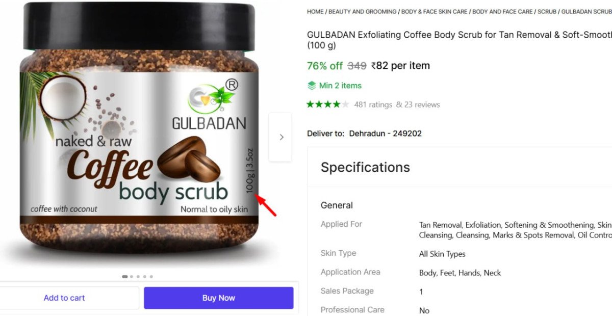 Exfoliating Coffee Body Scrub for Tan Removal @ ₹82

👉
