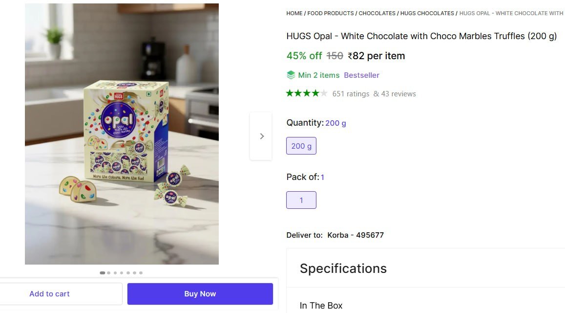 Hugs Choco Marbles (30pcs) at ₹82

👉
💙 

More Deals!