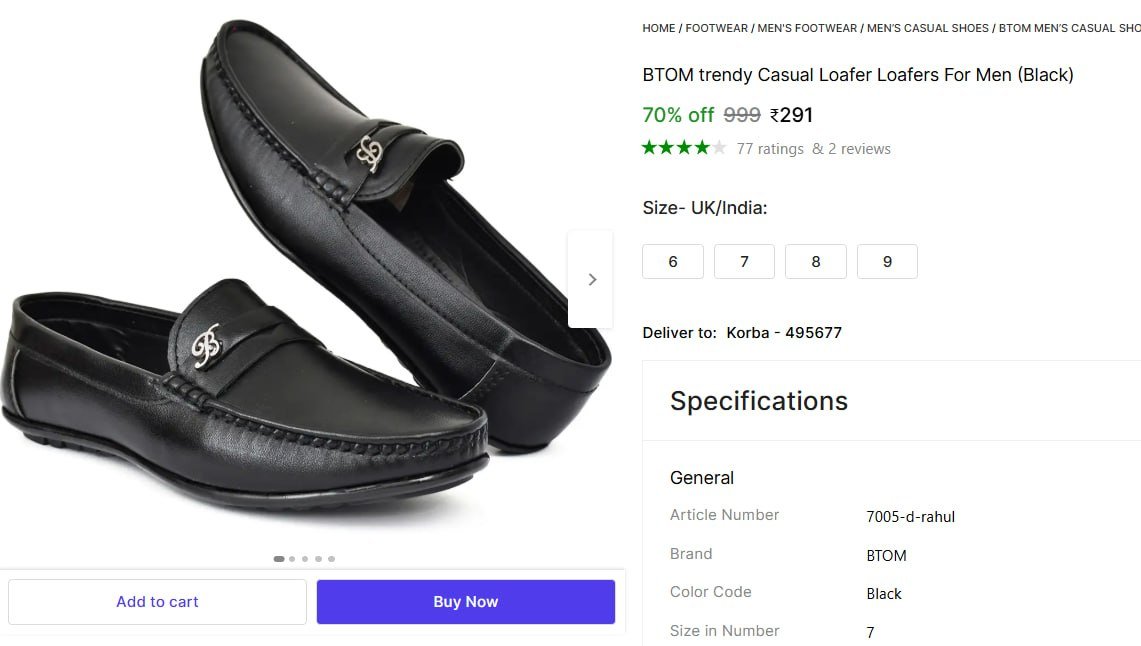 🔥  Men trendy Casual Loafer @ ₹291

🔗 

More Det