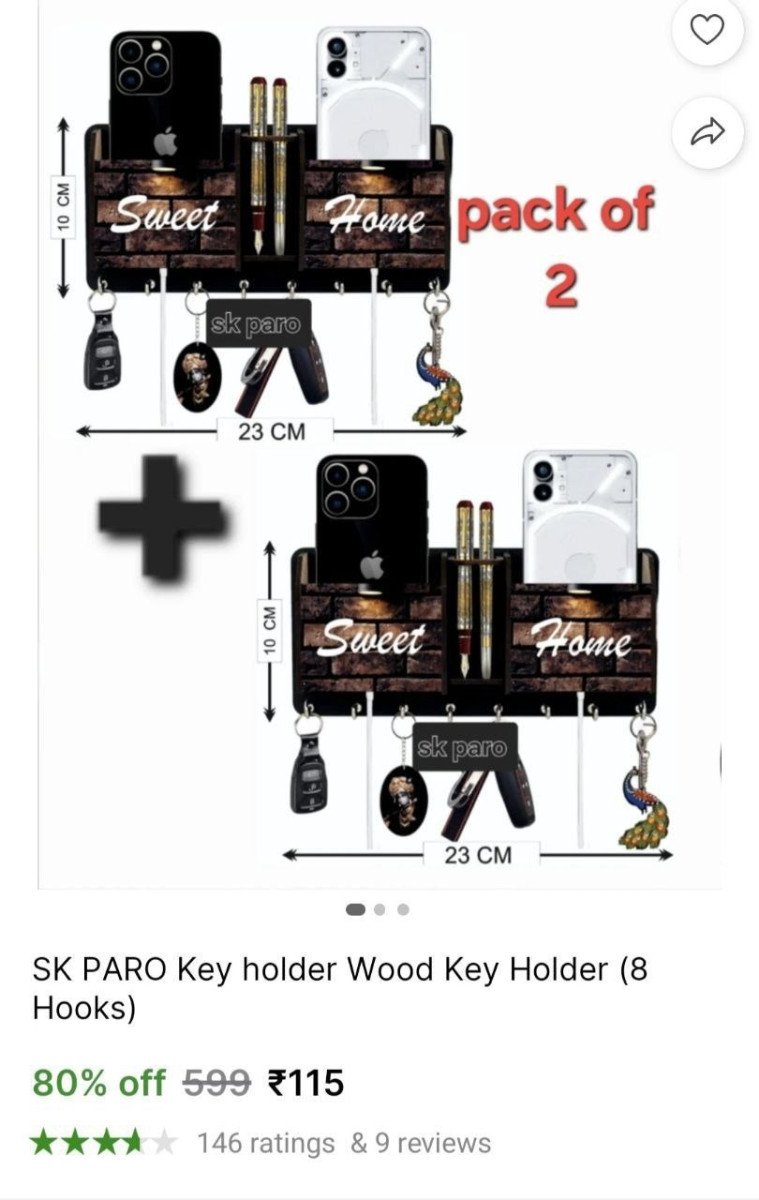 💥 Pack of 2 Key Holder @ ₹115

🔗 

More Details 👉