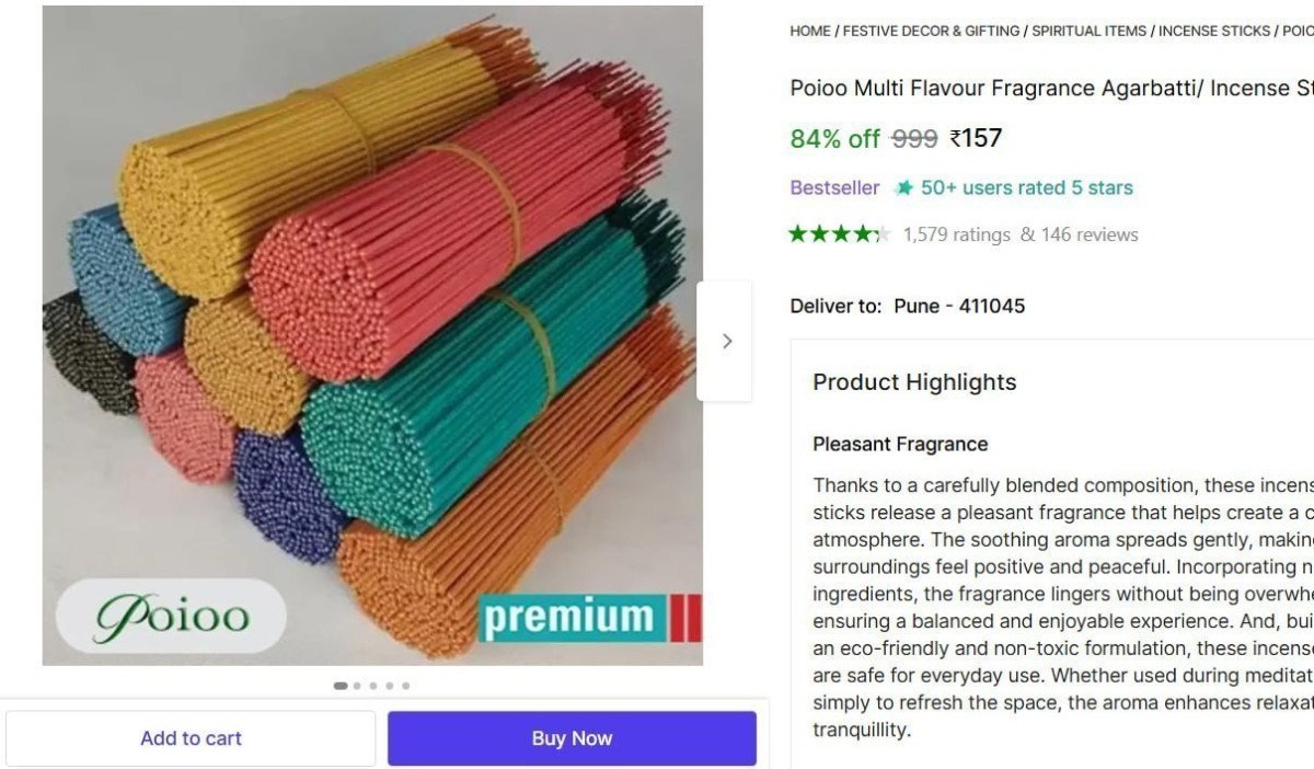 Mandir Agarbatti 5 In 1 Fragrance (400 G) 157