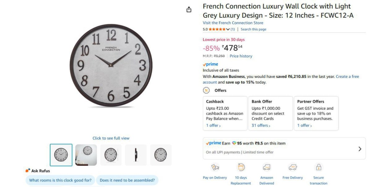 French Connection Wall Clock @478.
 


More Details 👉 

�