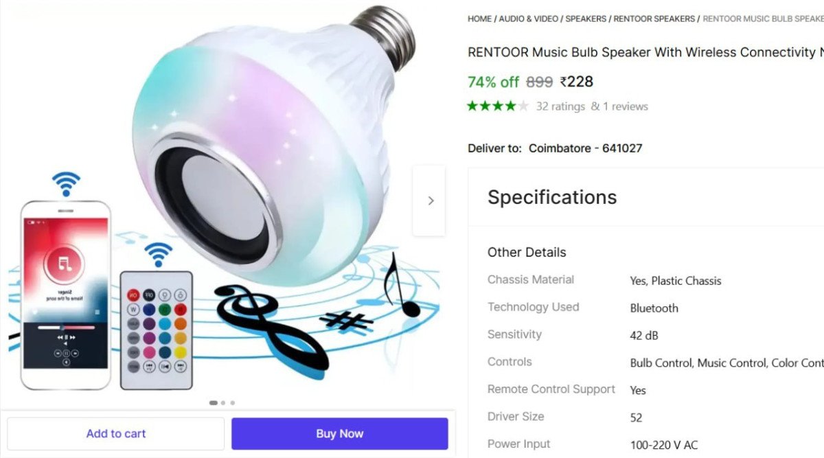 🔥  10W Bluetooth Music Bulb @ ₹228

🔗 

More Det