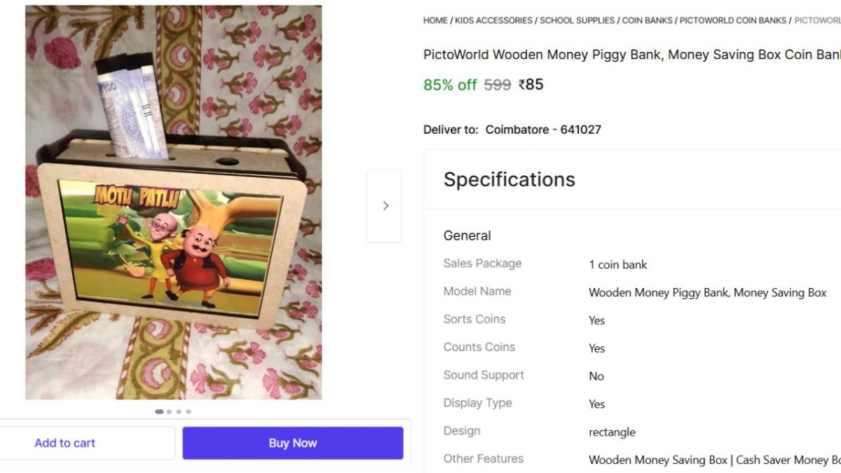 Wooden Money Piggy Bank at ₹85 

👉

More Details 👉 
